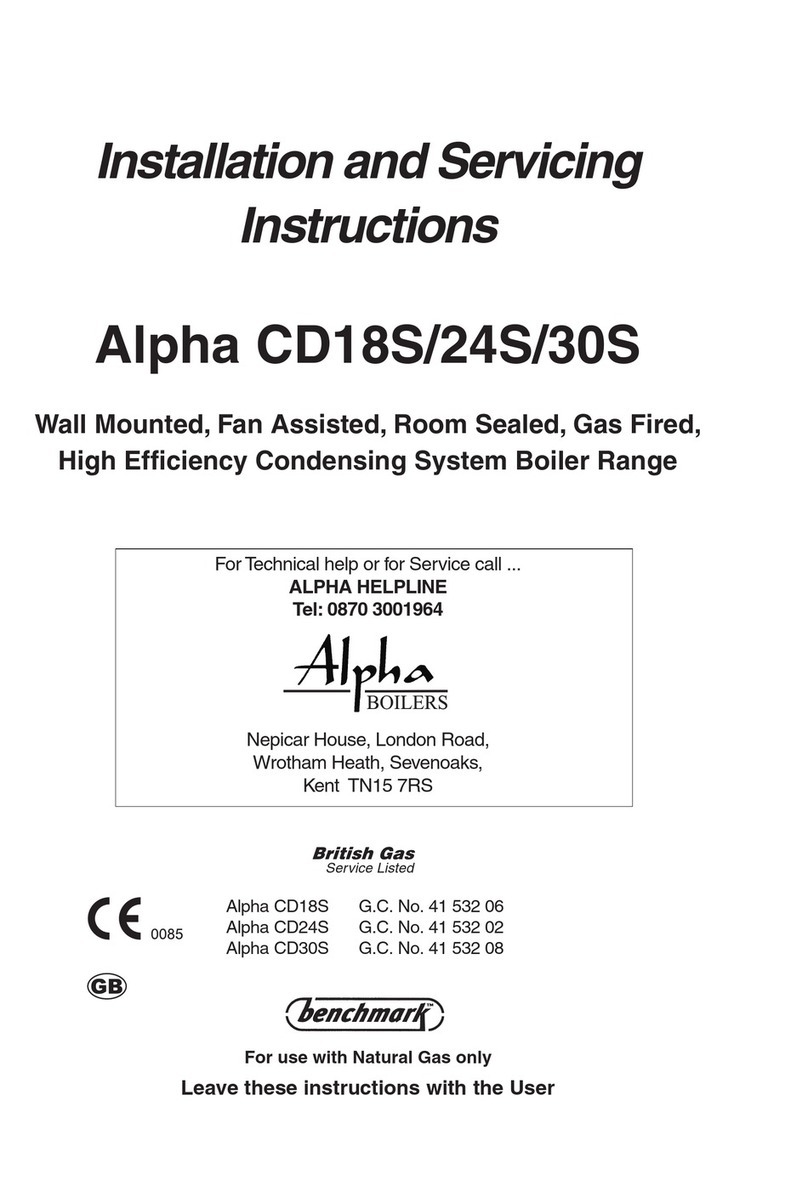 Alpha Alpha CD18S Installation and servicing instructions