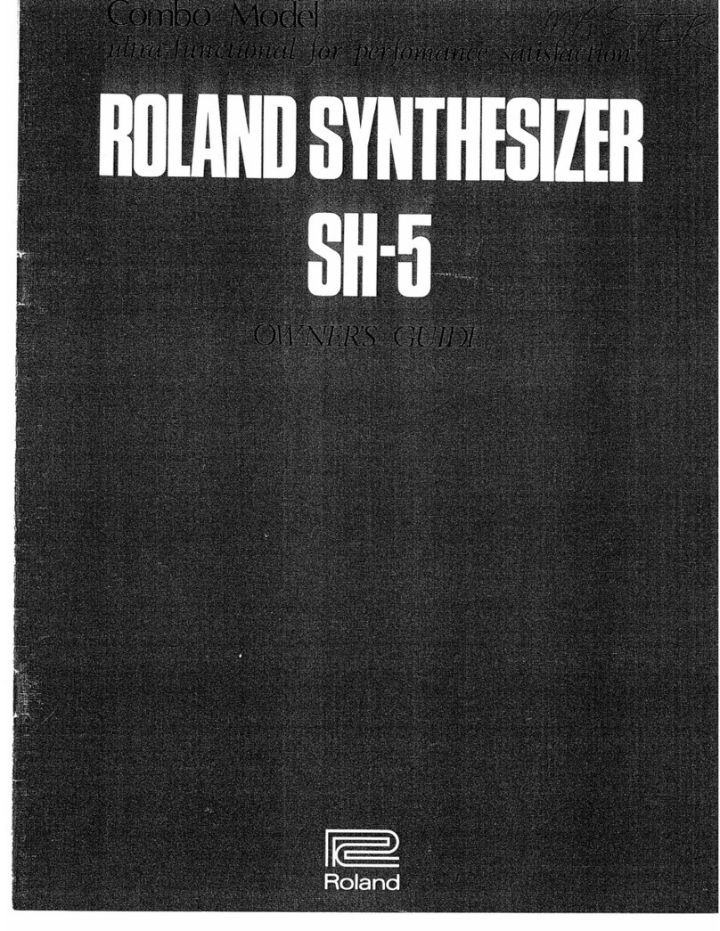 Roland SH-5 User manual