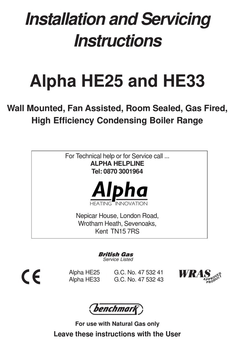 Alpha Alpha HE25 Installation and servicing instructions