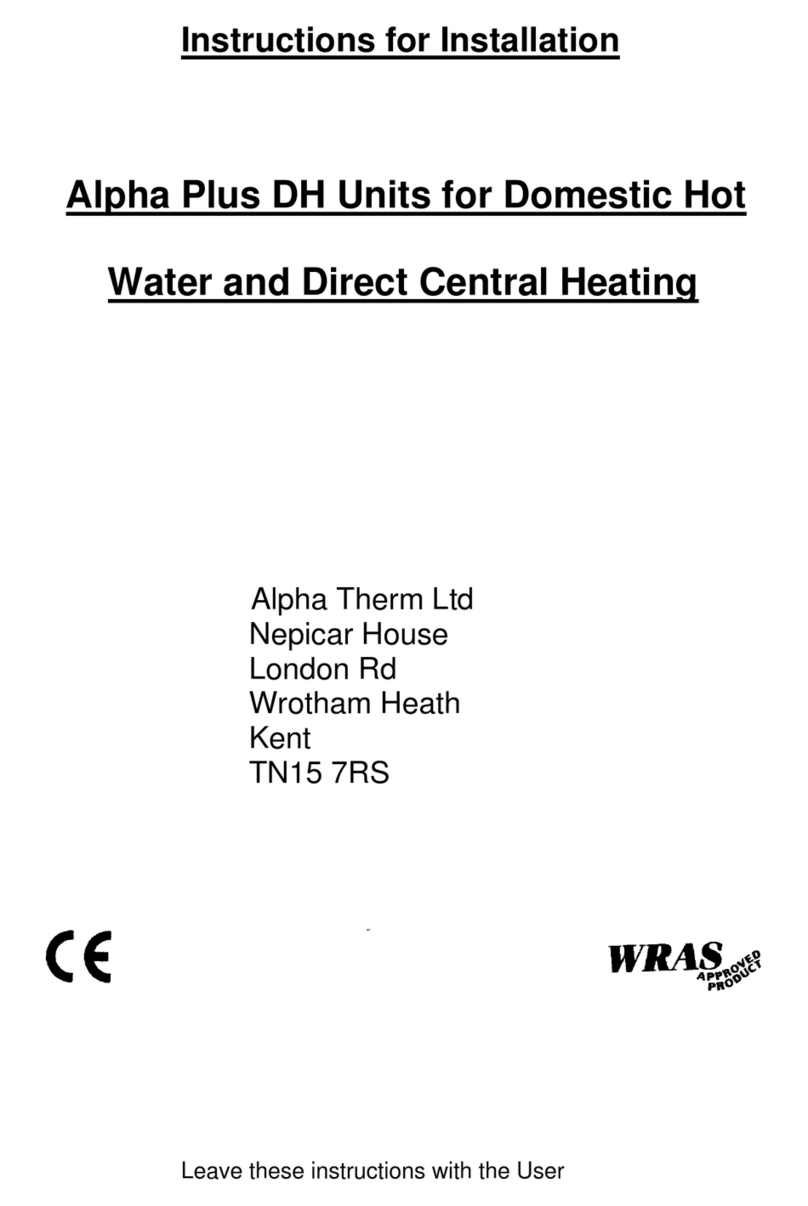 Alpha Alpha Plus DH Units Instructions for installation