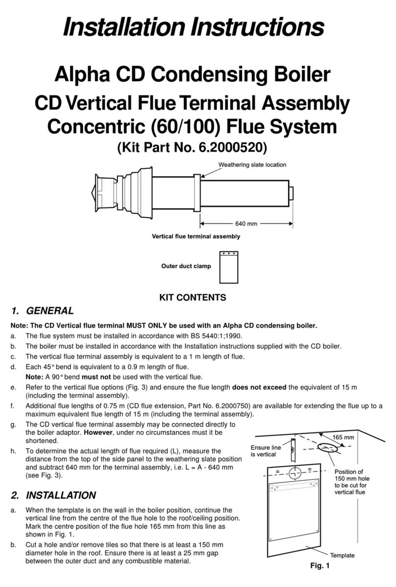 Alpha Alpha CD Condensing Boiler installation instructions