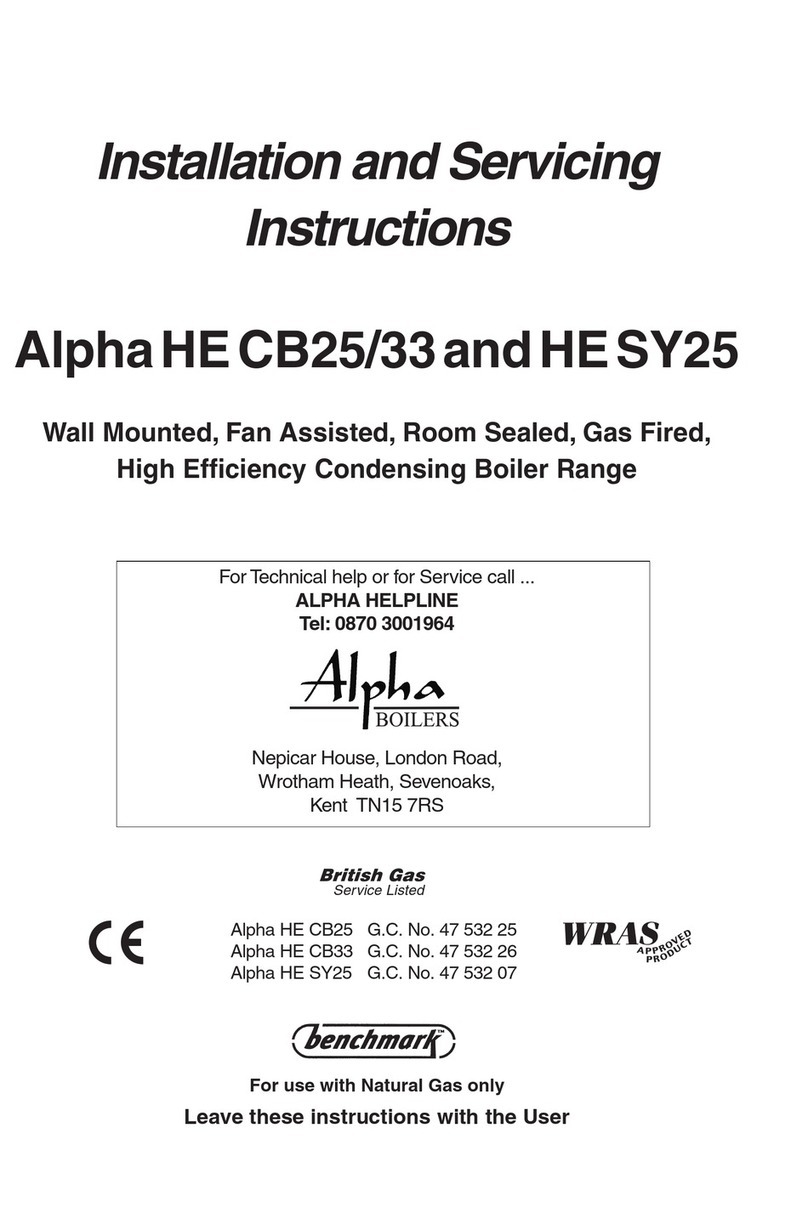 Alpha Alpha HE CB25 Installation and servicing instructions