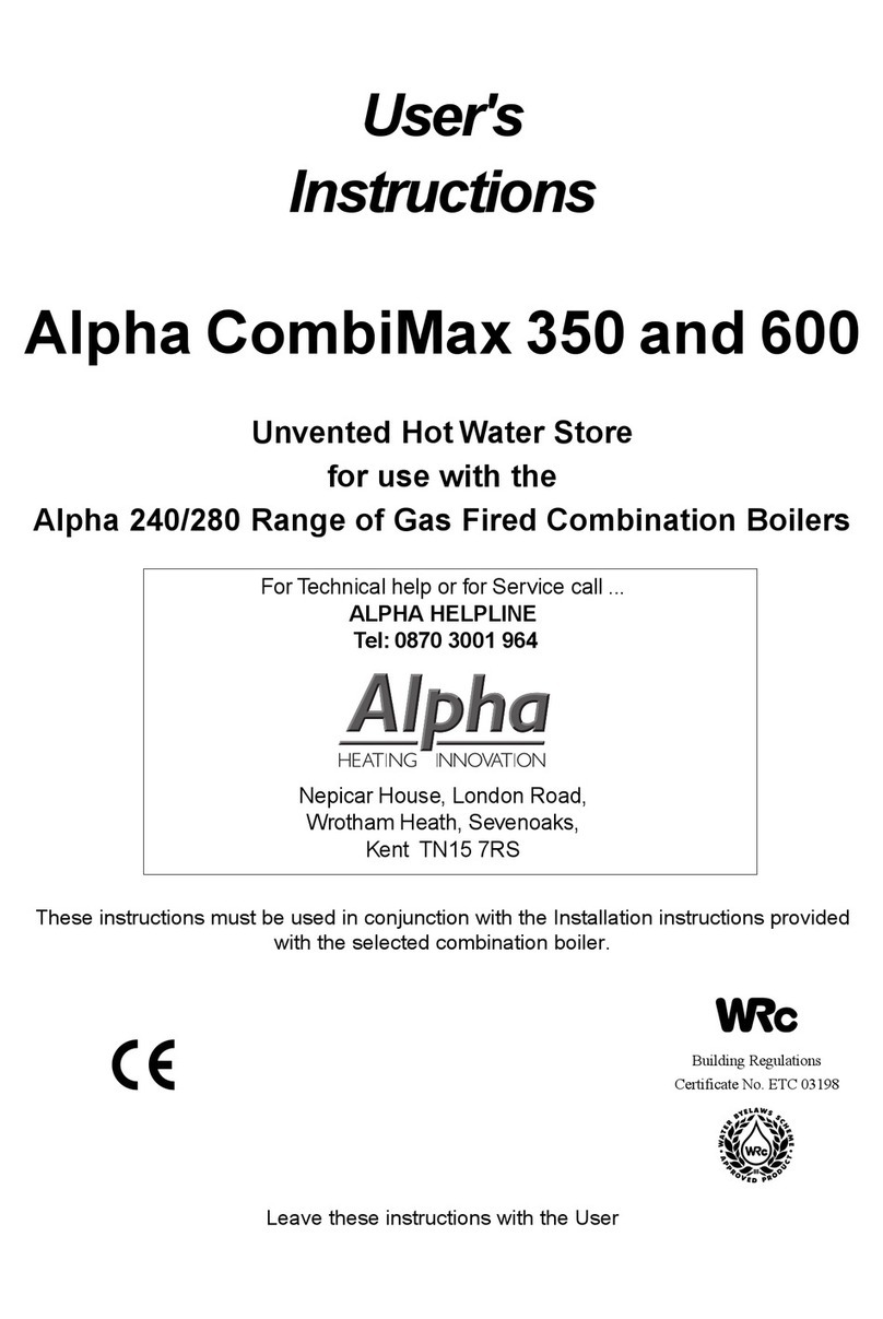 Alpha Alpha CombiMax 350 User instructions