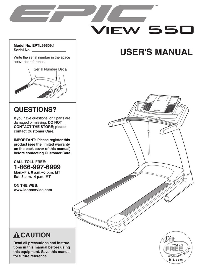 Epic Fitness View 550 Treadmill manual
