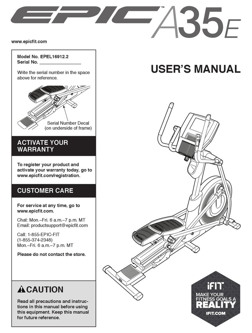 Epic Fitness A35e Elliptical manual