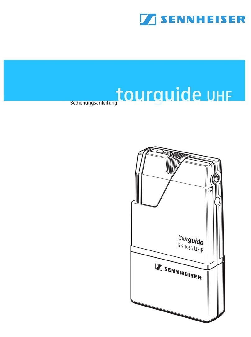 Sennheiser TOURGUIDE UHF User manual Sennheiser TOURGUIDE UHF User manual