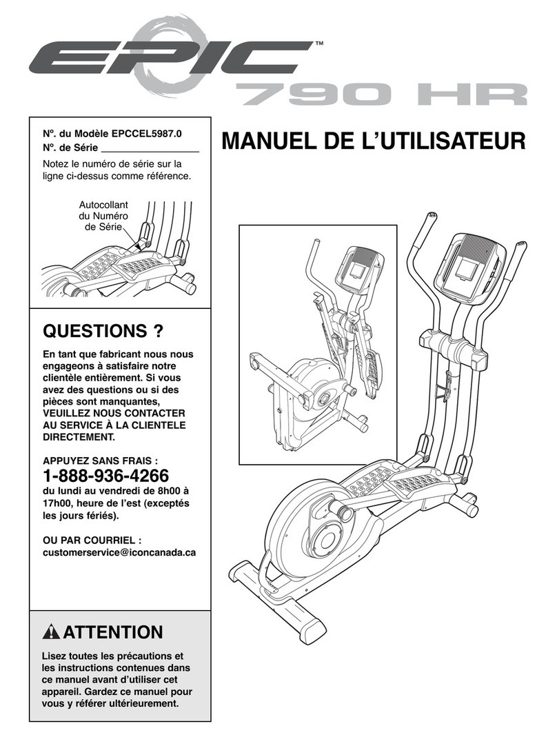 Epic 790 Hr Elliptical User manual