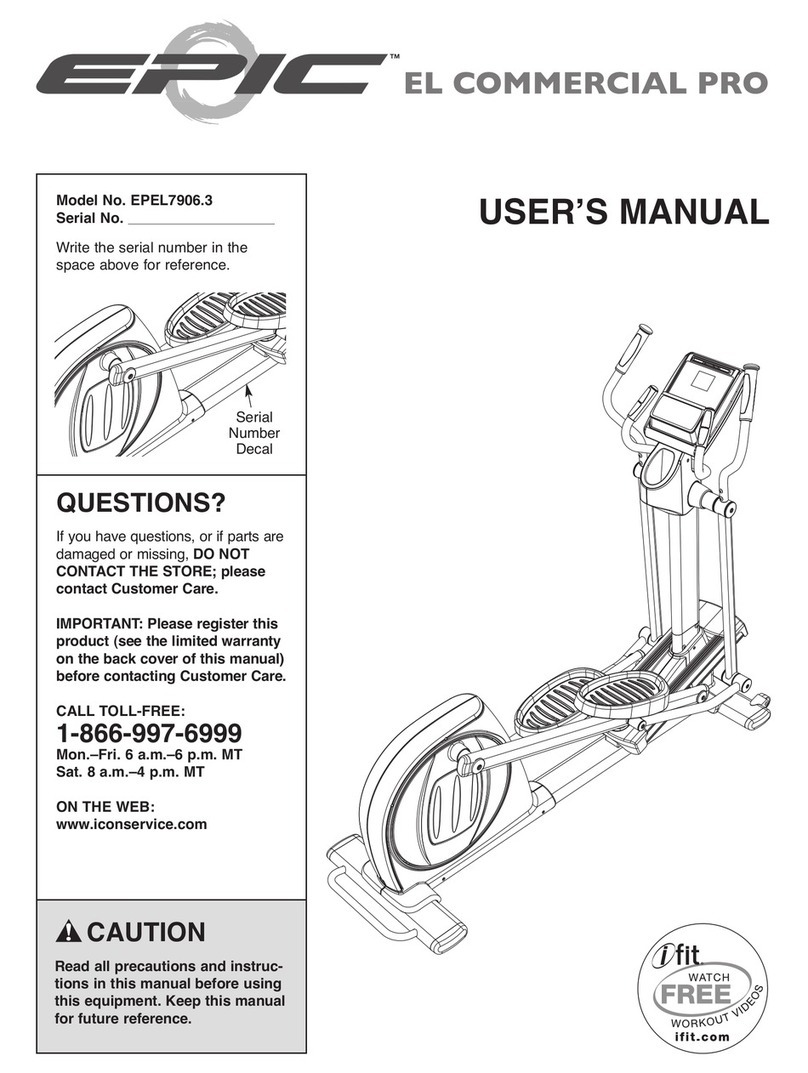 Epic 1200 Pro Elliptical manual