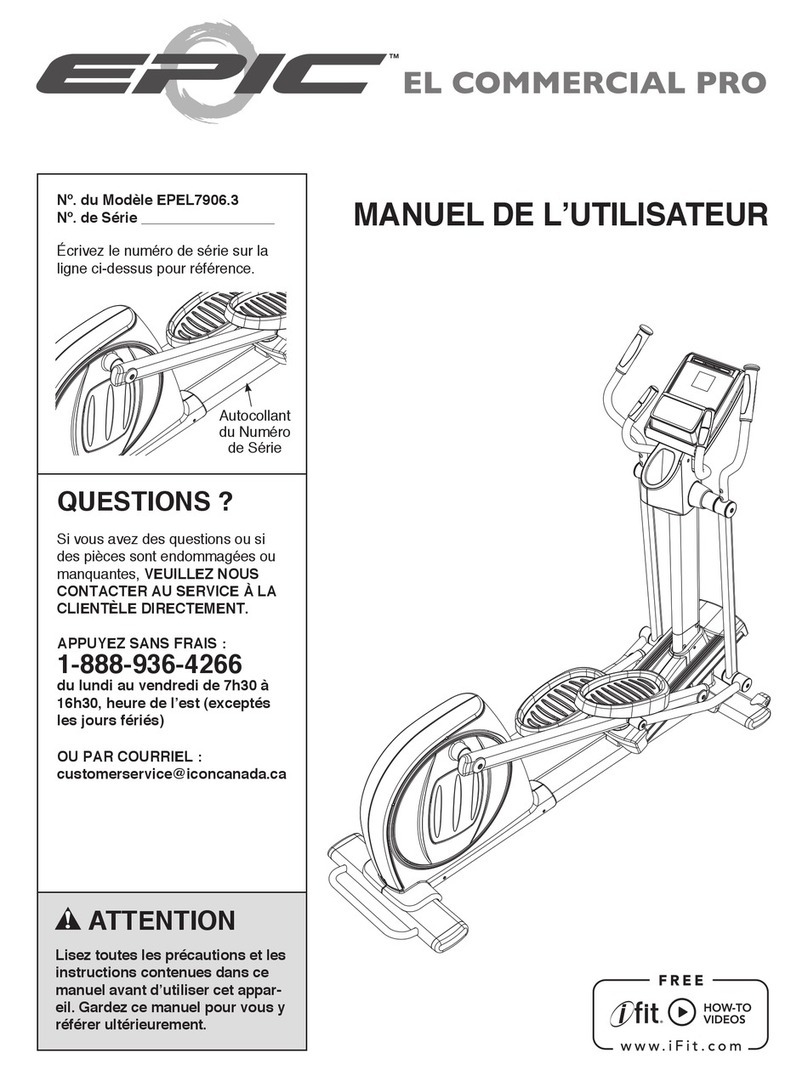 Epic 1200 Pro Elliptical Manuel de l'utilisateur