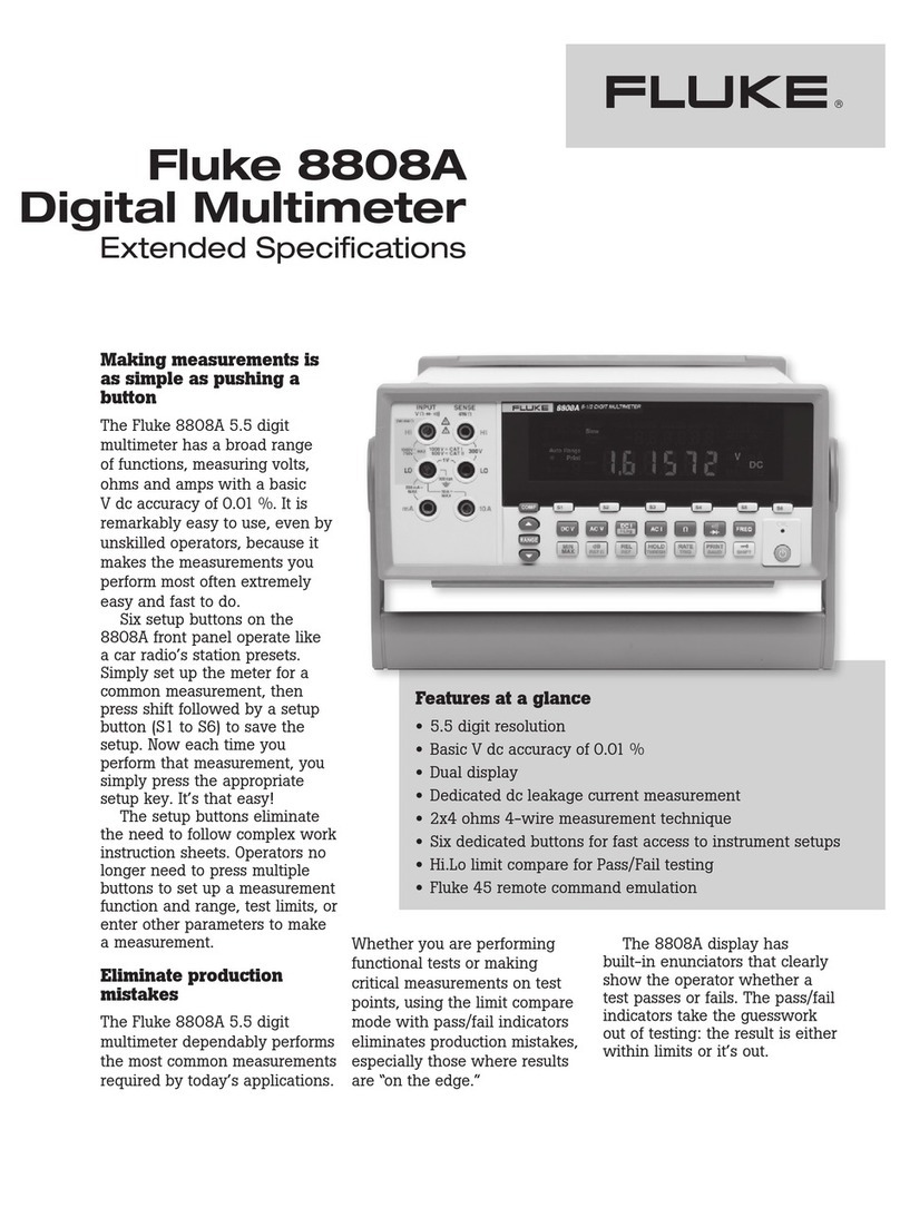 Fluke 8808A User manual