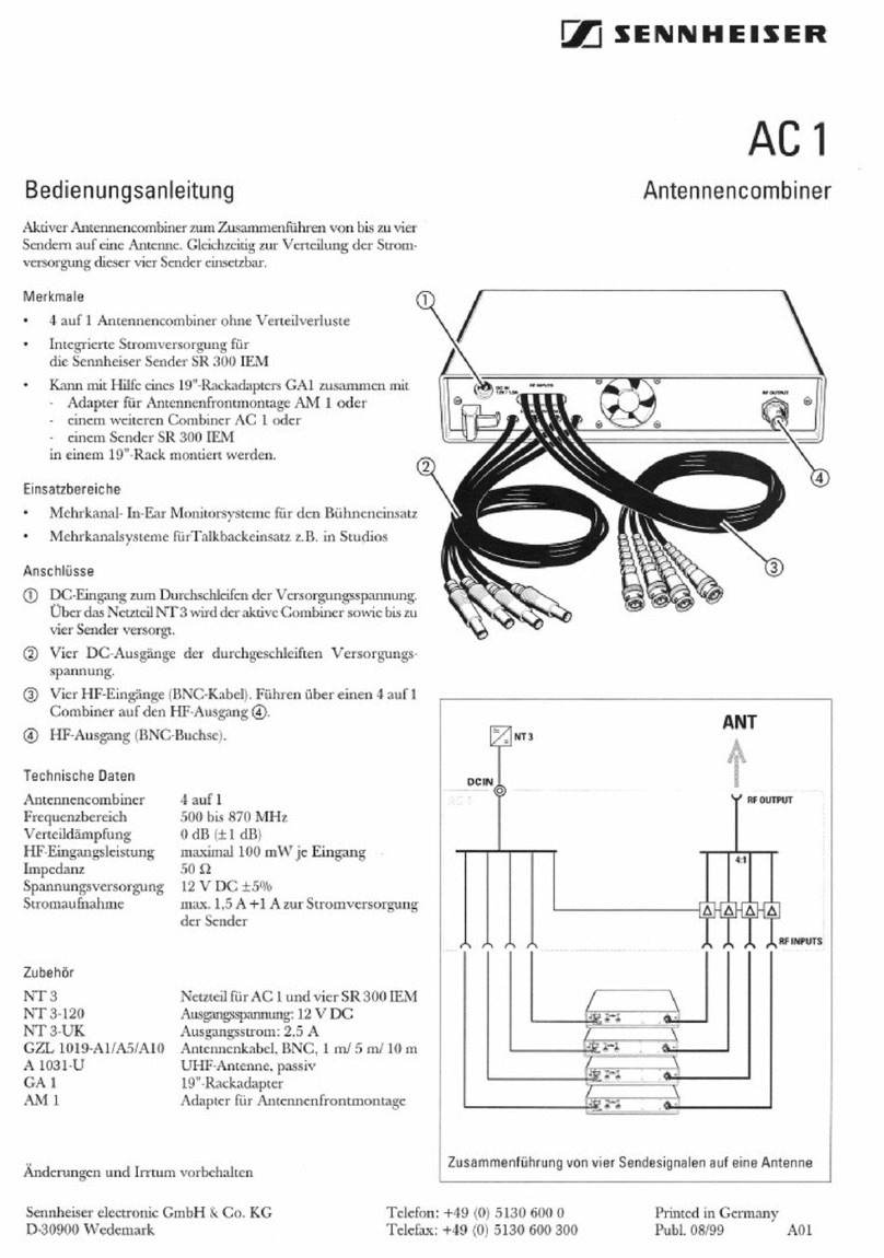 Sennheiser AC 1 instruction manual
