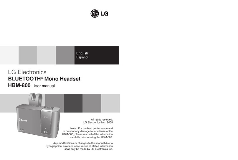 LG HBM-800 - - Bluetooth hands-free Car User manual LG HBM-800 - - Bluetooth hands-free Car User manual