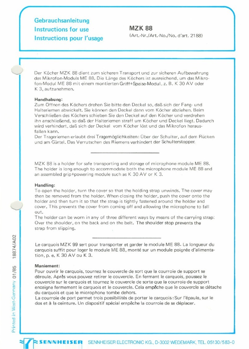 Sennheiser MZK 88 Instructions for use