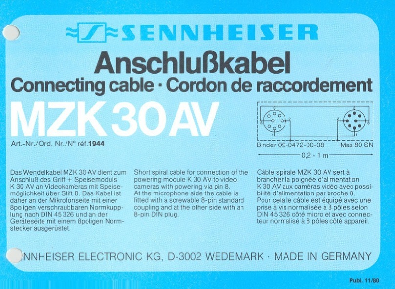 Sennheiser MZK 30 AV User manual