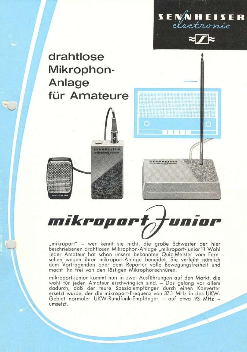 Sennheiser mikroport Junior User manual Sennheiser mikroport Junior User manual