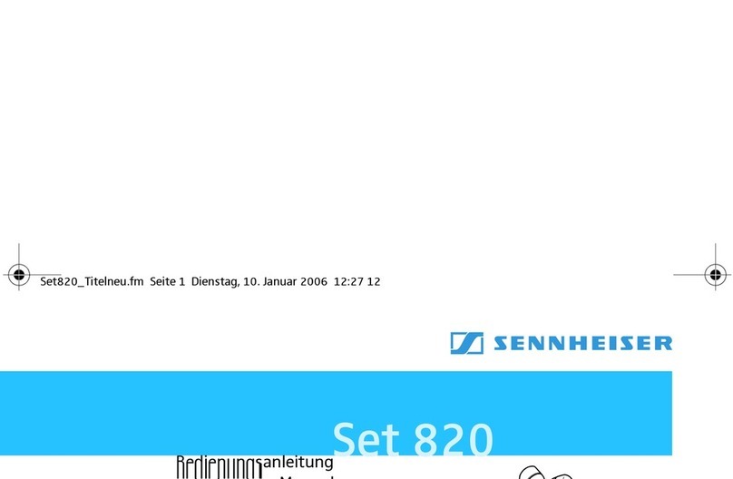 Sennheiser Set SET 820 User manual Sennheiser Set SET 820 User manual