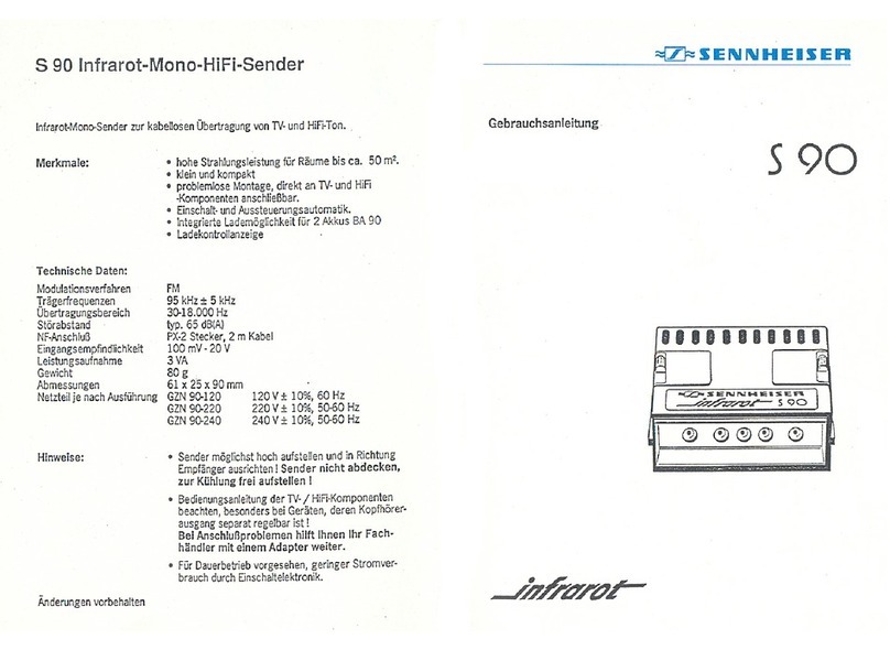 Sennheiser S 90 Gebrauchsanleitung
