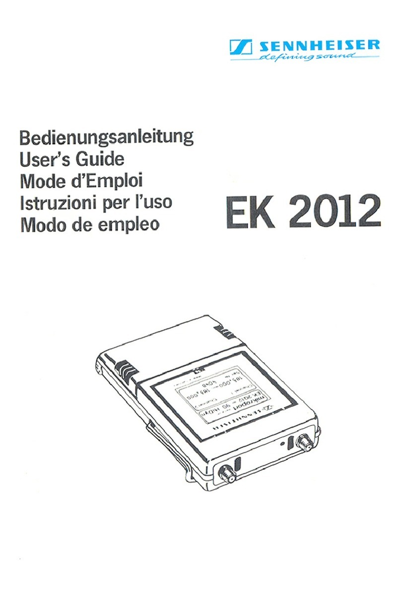 Sennheiser EK 2012 User manual