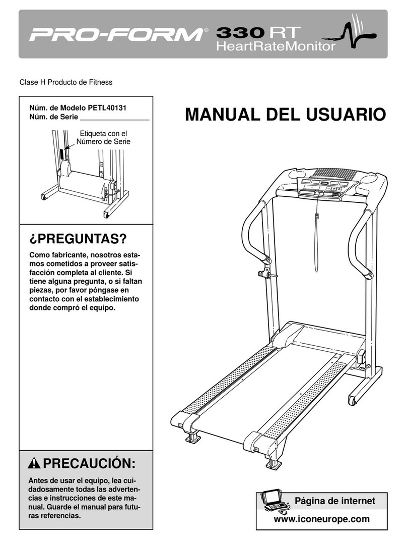 Pro-Form 330rt Treadmill User guide