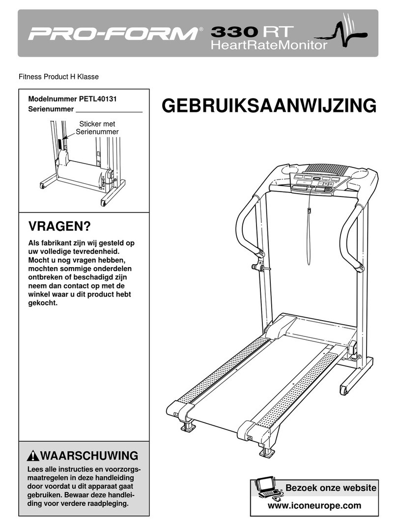 Pro-Form 330rt Treadmill System manual