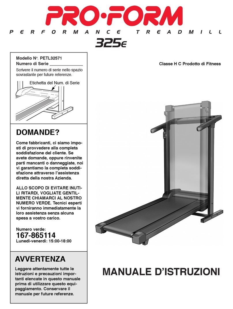 Pro-Form CROSSWALK 325 Operating and maintenance manual