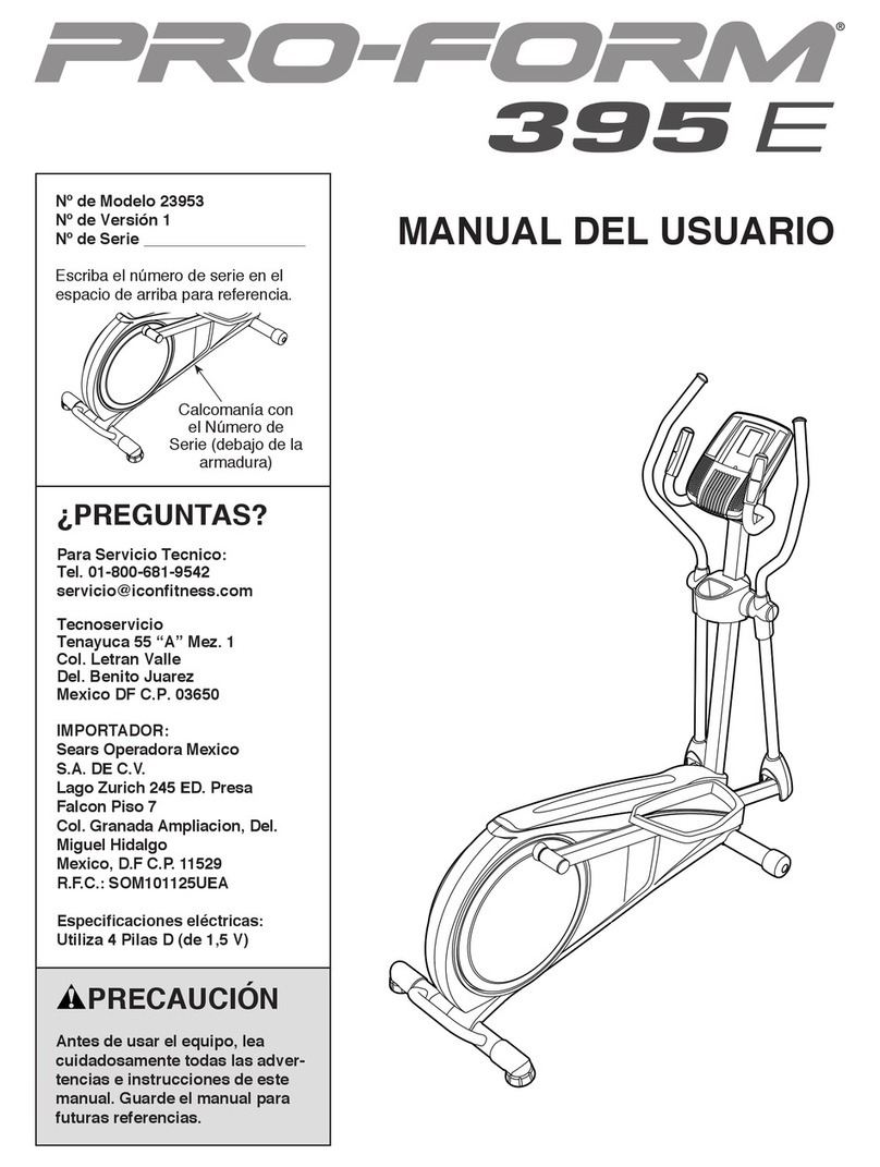 Pro-Form 310 E Elliptical User guide