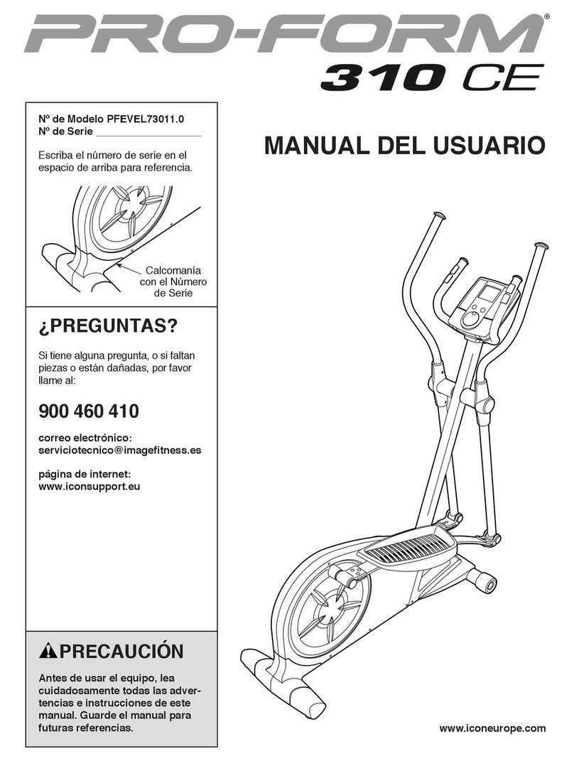 Pro-Form 310 Ce Elliptical User guide