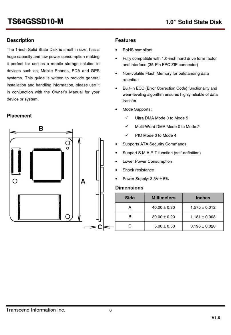 Transcend TS64GSSD10-M User manual