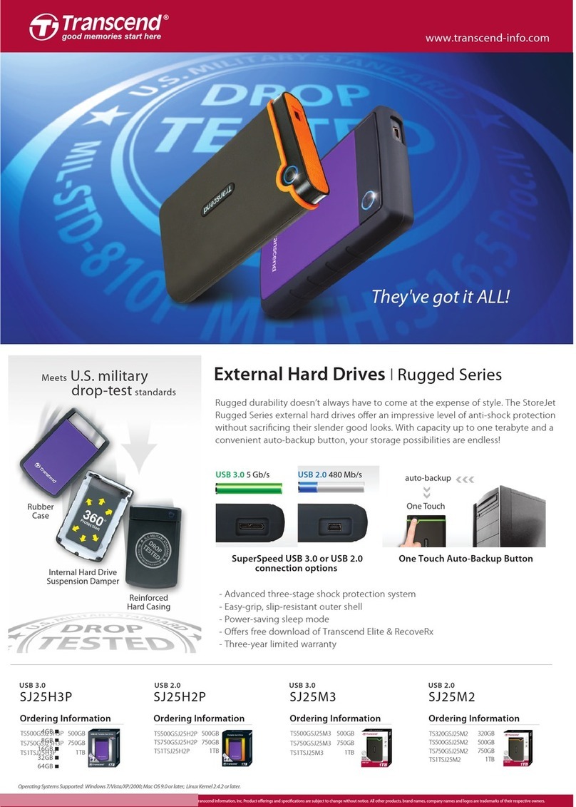Transcend TS500GSJ25H3P User manual Transcend TS500GSJ25H3P User manual