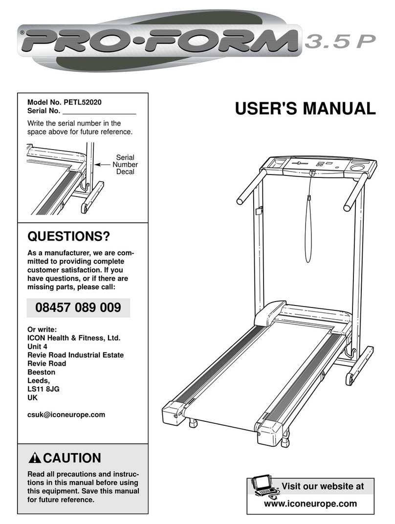 Pro-Form 3.5 P User manual Pro-Form 3.5 P User manual