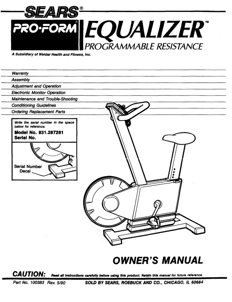 Pro-Form 28728 Equalizer User manual