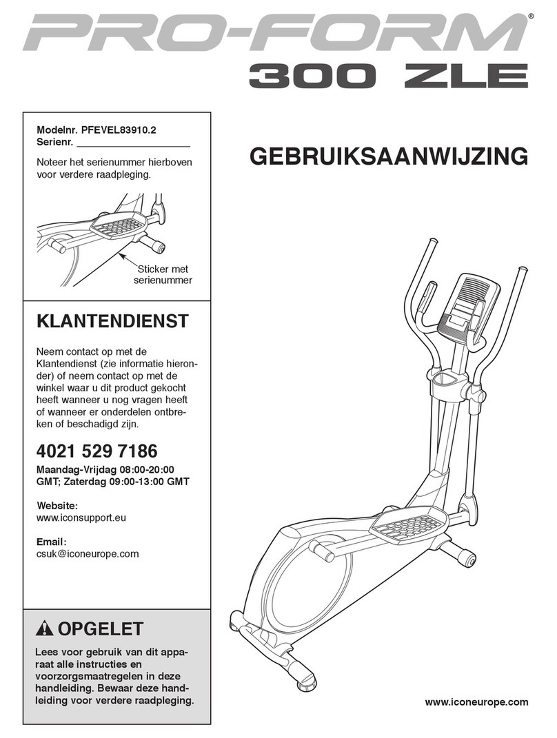 Pro-Form 300 Zle Elliptical System manual Pro-Form 300 Zle Elliptical System manual