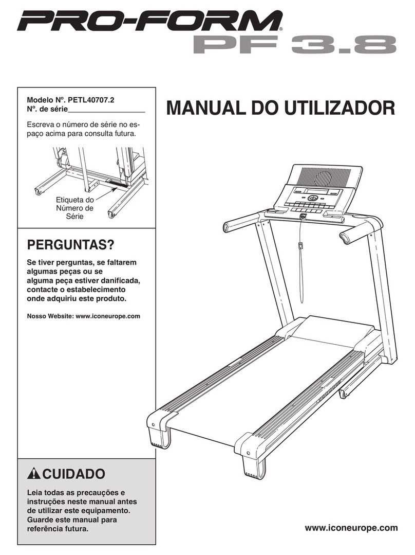 Pro-Form 3.8 Treadmill Setup guide