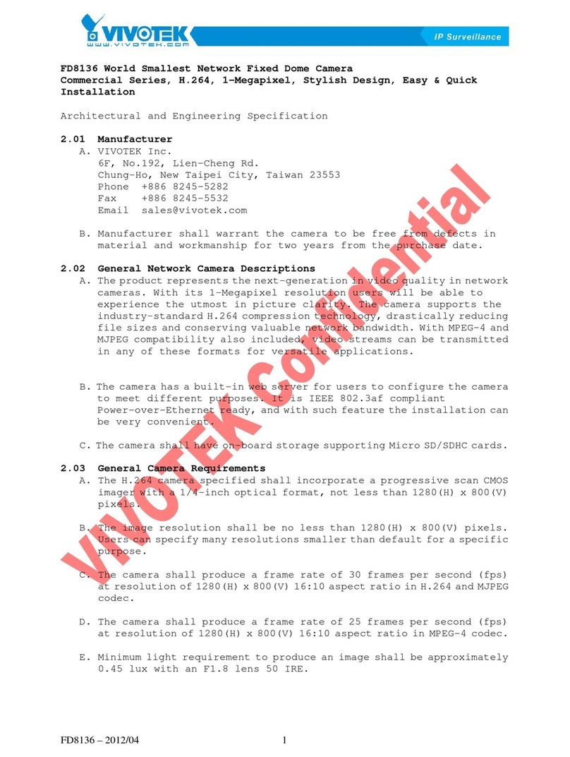 Vivotek FD8136 Original operating instructions