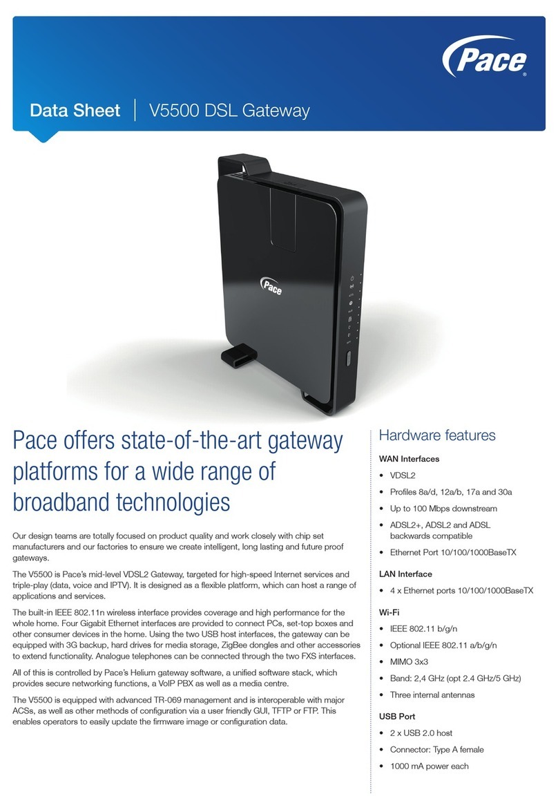 Pace V5500 DSL User manual