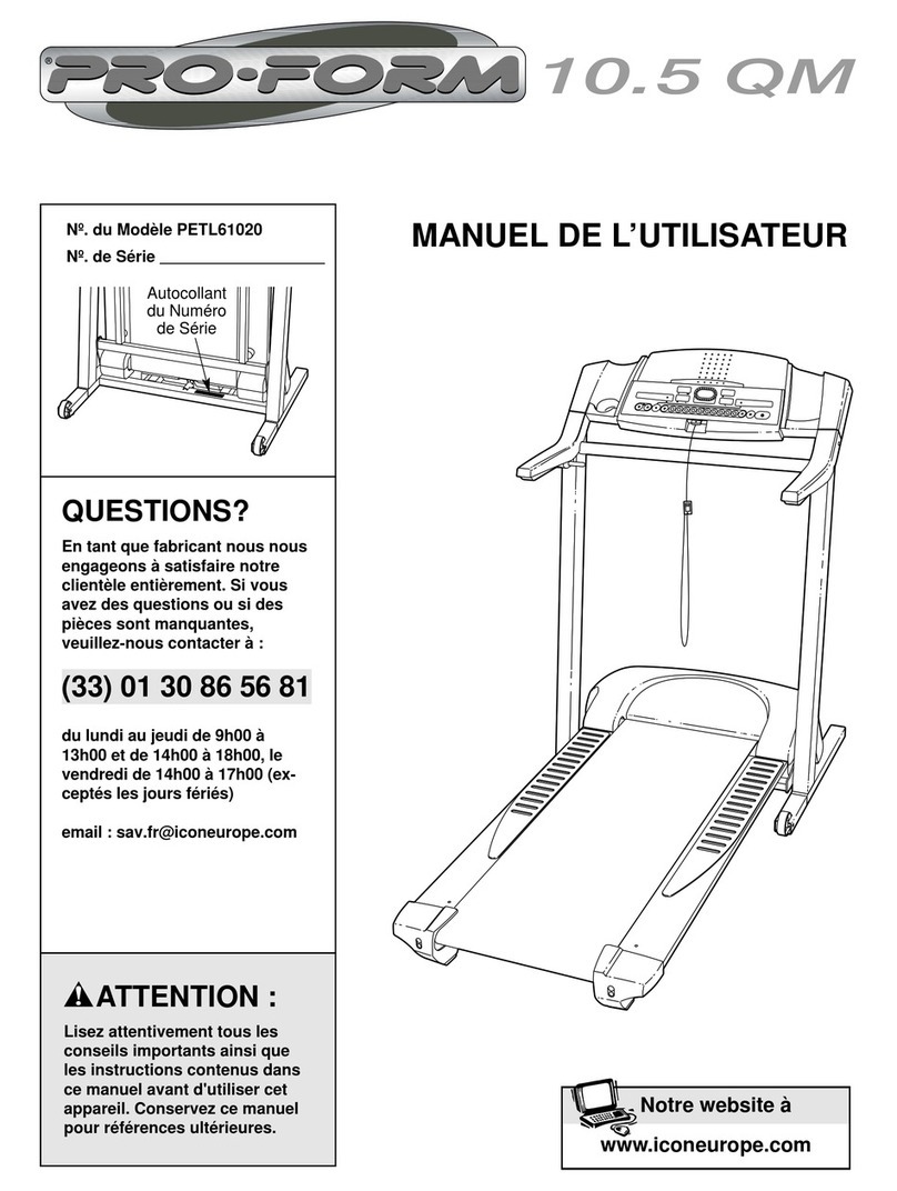 Pro-Form 10.5qm User manual