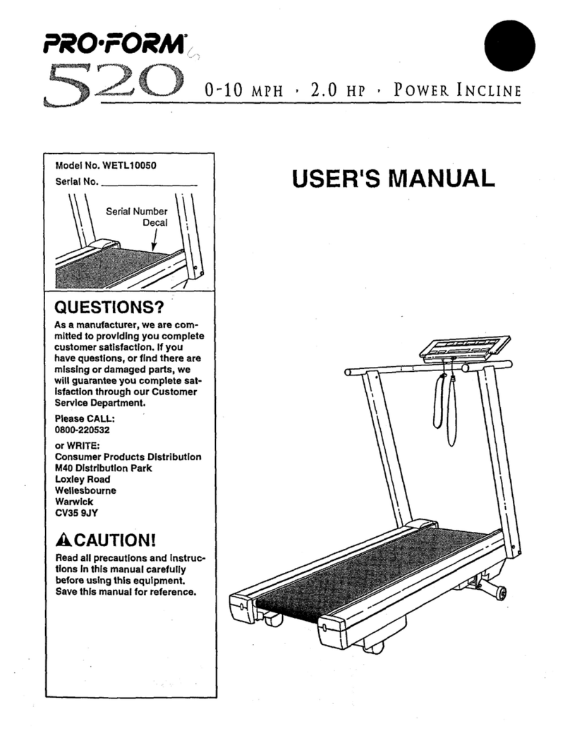 Pro-Form 10.0 Ers User manual
