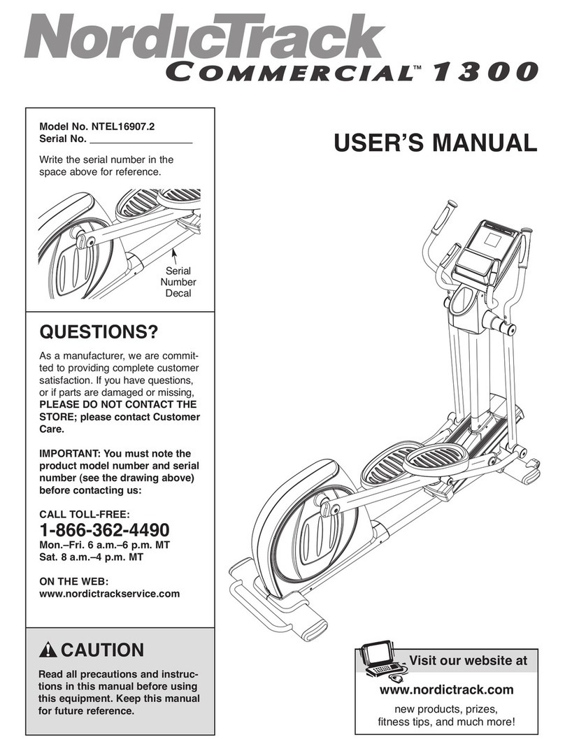 NordicTrack 1300 Elliptical manual