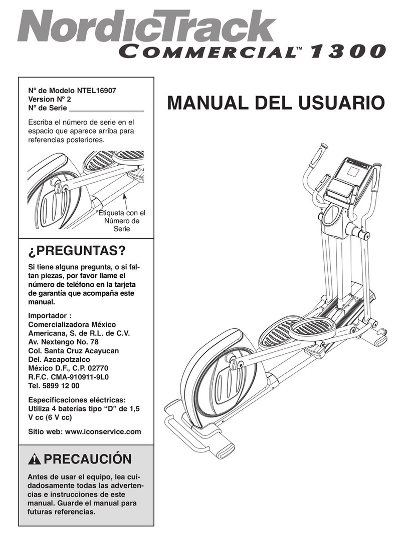 NordicTrack 1300 Elliptical User guide
