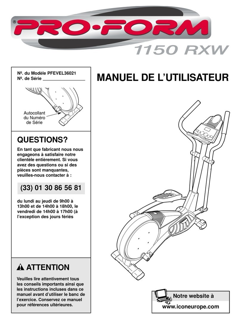 Pro-Form 1150 Rxw User manual Pro-Form 1150 Rxw User manual