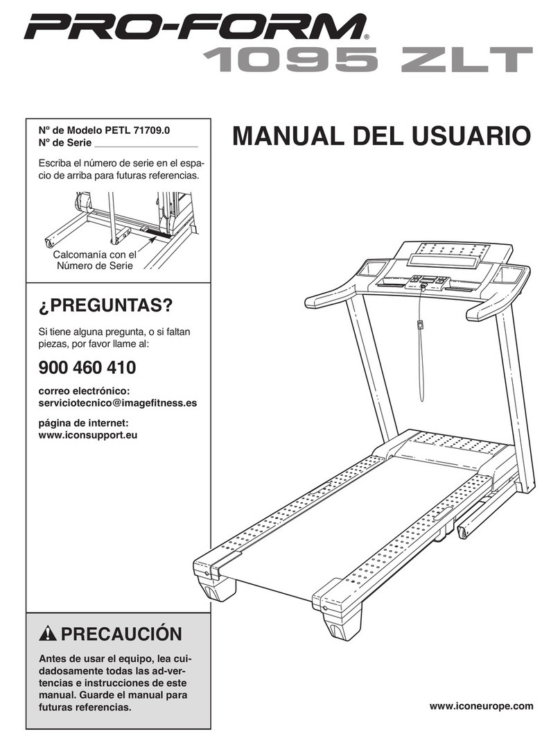 Pro-Form 1095 Zlt Treadmill User guide