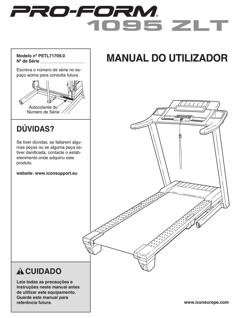 Pro-Form 1095 Zlt Treadmill Setup guide