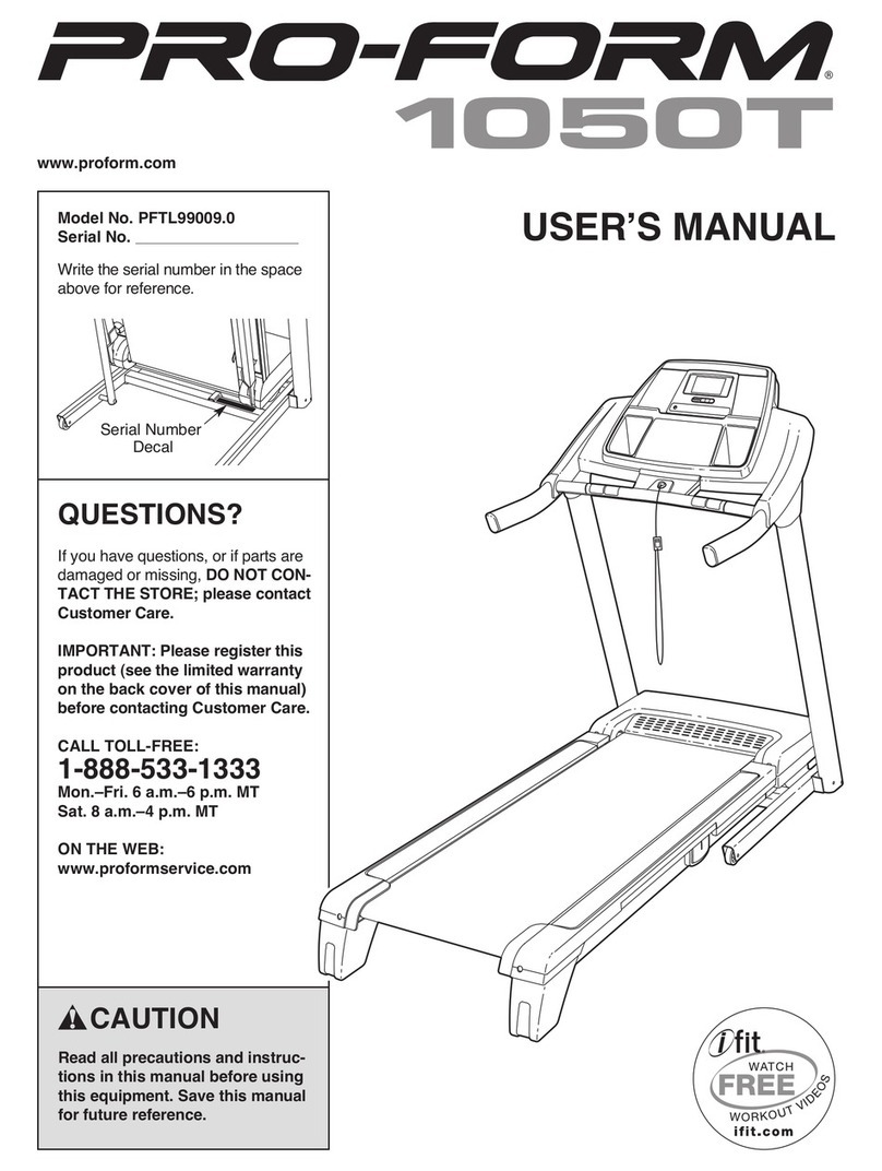 Pro-Form 1050t Treadmill manual