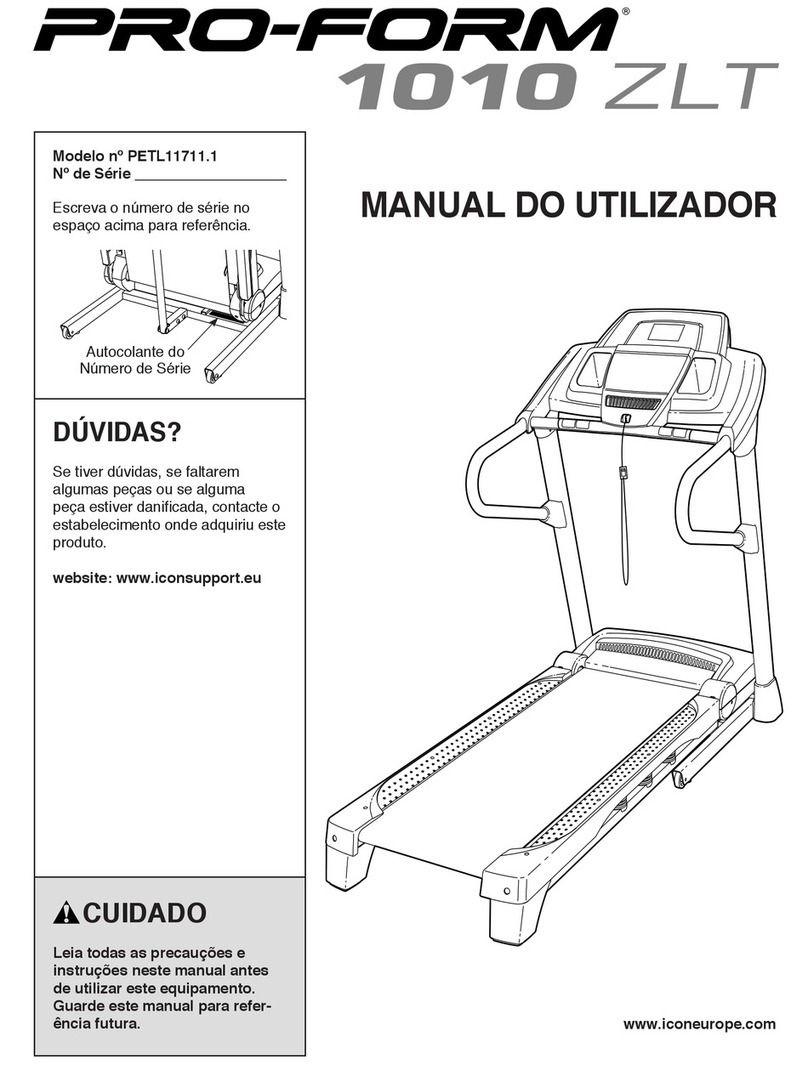Pro-Form 1010 Zlt Treadmill Setup guide