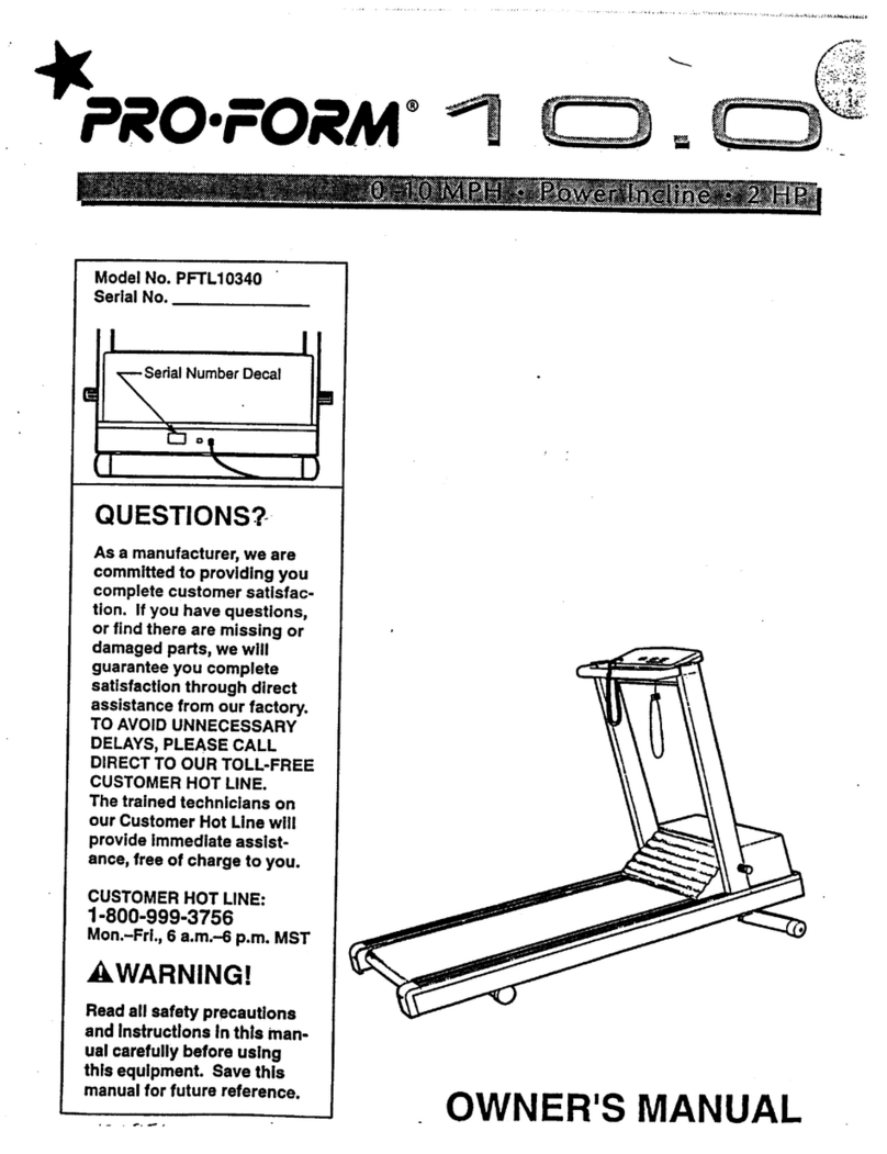 Pro-Form 1030 User manual