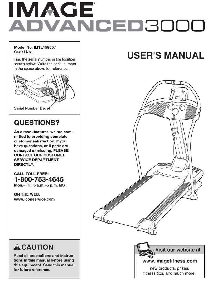 Image Advanced 3000 Treadmill User manual