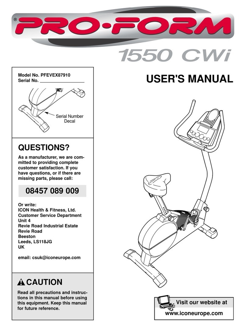 Pro-Form 1550cwi User manual