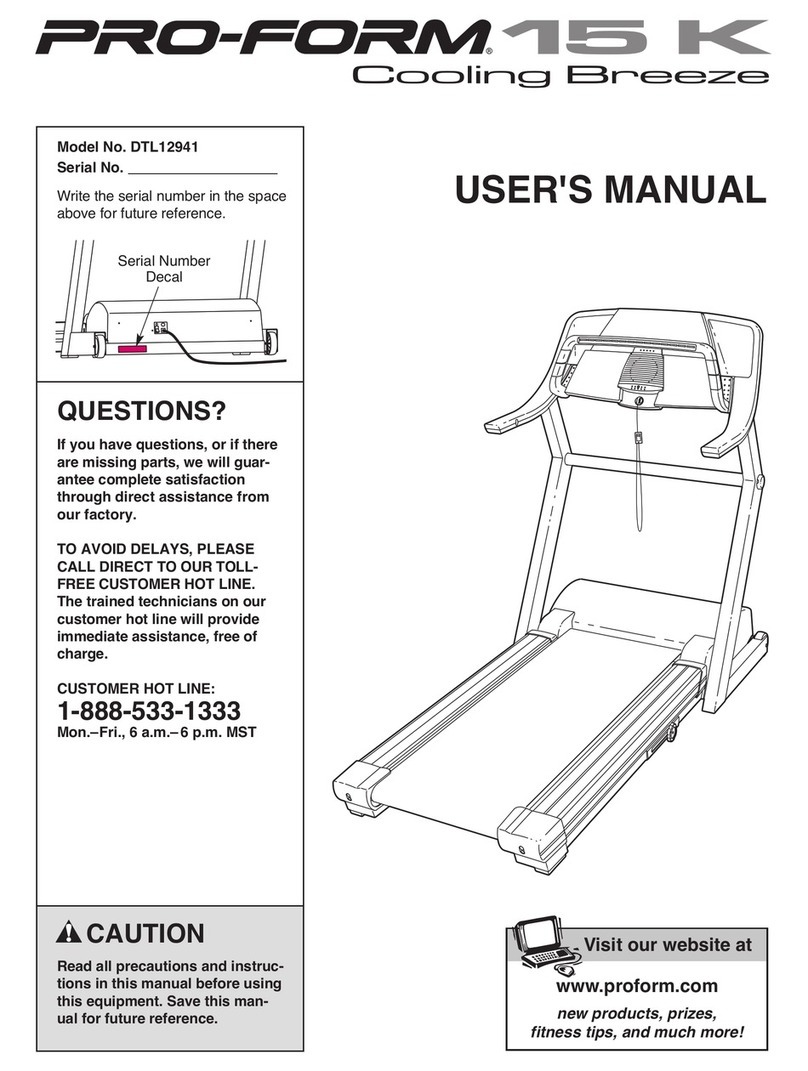 Pro-Form Cooling Breeze 15k User manual