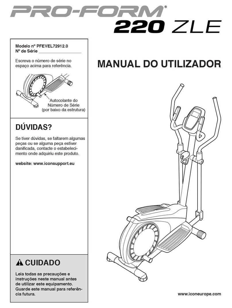 Pro-Form 220 Zle Elliptical Setup guide