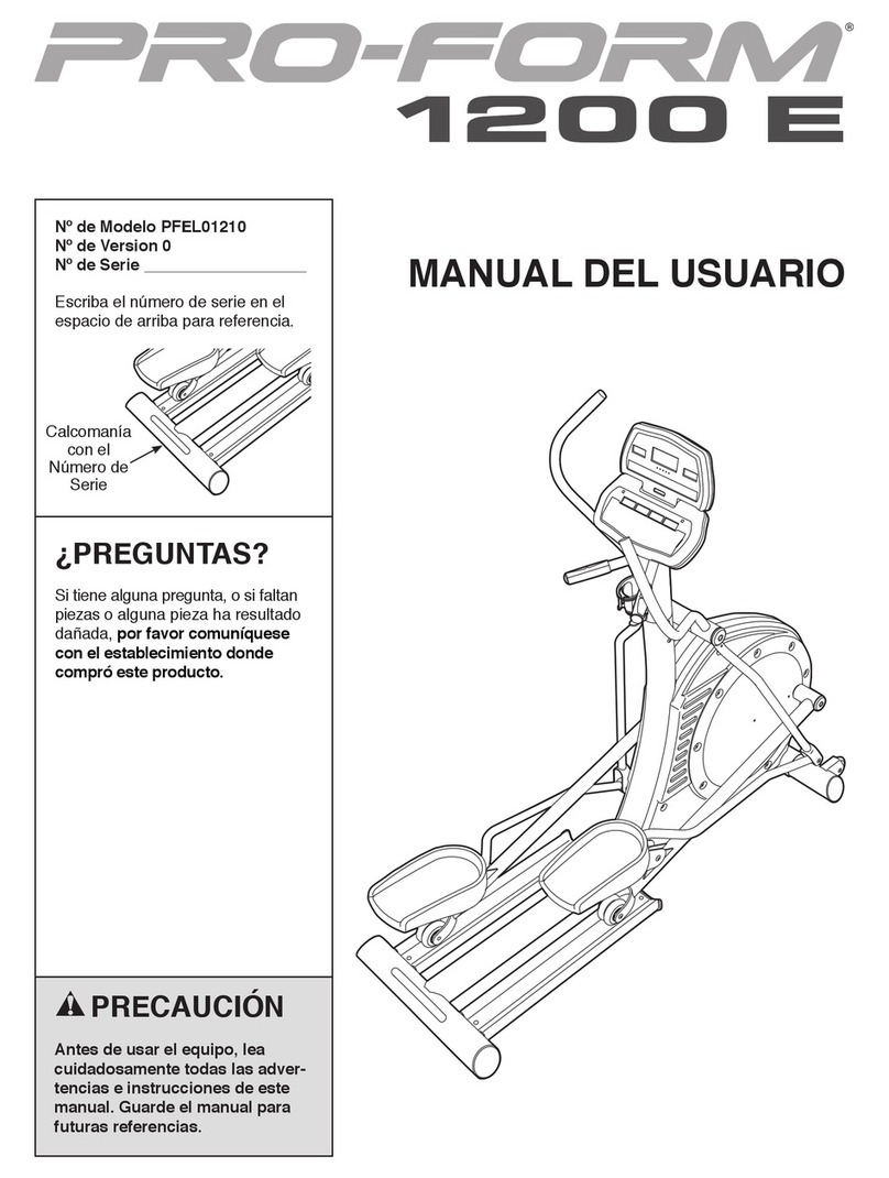 Pro-Form 1200 E Elliptical User guide
